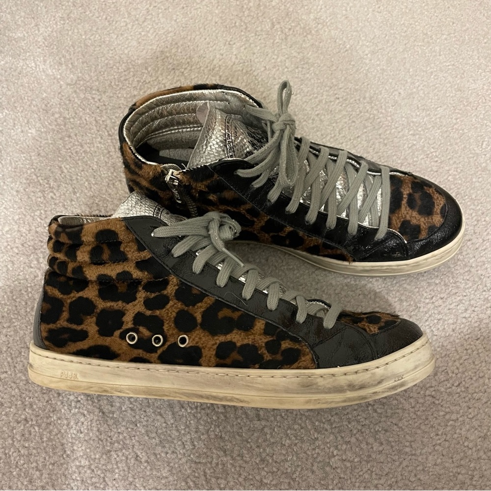 P448 Skate High Top Leopard Sneakers 38